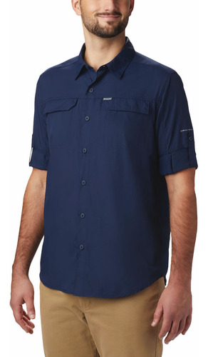 Camisa Columbia Silve.r.2.ls Hombre (collegiate Navy)