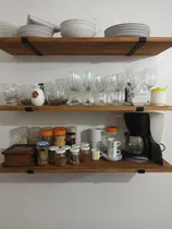 Comprar Estante Repisa Cocina Invisible 100x30 + Mensulas De Hierro