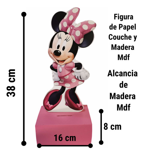 Minnie Mouse Alcancias Centro De Mesa 20pizas