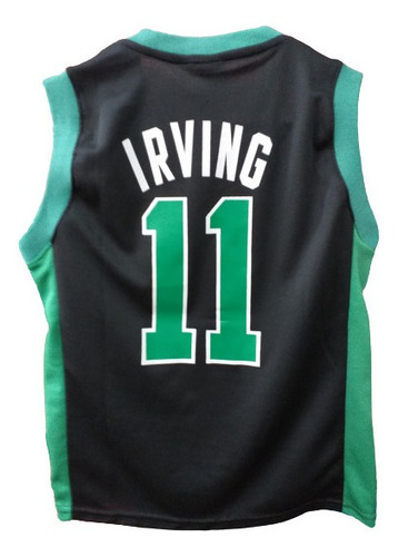 Imagen 3 de 3 de Musculosa Basket Negra Celtics Niños Y Adultos
