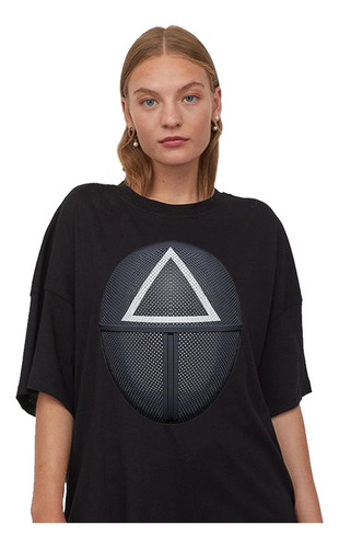 Remera Unisex Squid Game Juego Del Calamar Mascara Triangulo