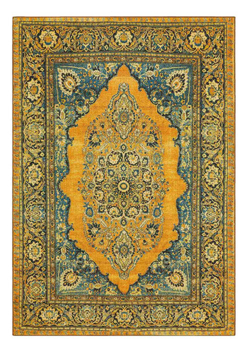 Channary Gold Ornamental Medallion 239 X 339 Alfombra D...