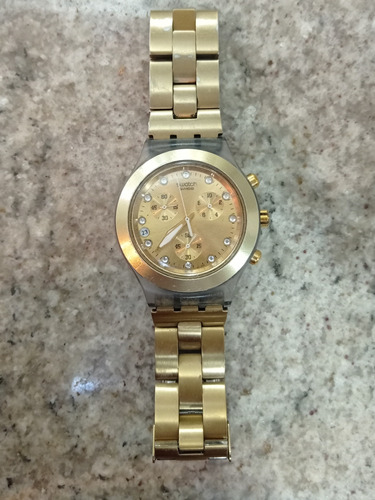 Reloj Original Swatch Irony Dorado 