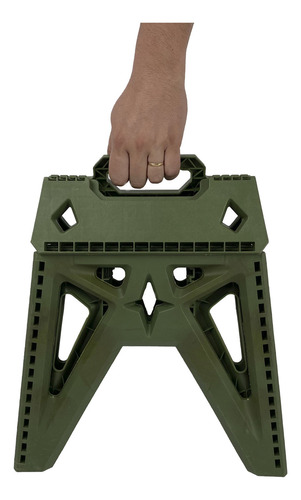 Banqueta Banco Mini Plegable Camping Virke Green Pvc Silla