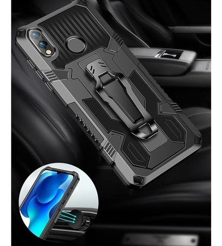 Imagem 3 de 6 de Capa Capinha Case Armadura Com Clip Suporte Imã Redmi Note 9