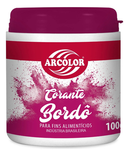 Corante Bordô Em Pó 100g Arcolor