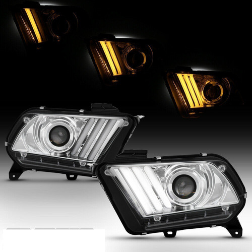 Par Faros Lupa Led Secuenciales Ford Mustang 2010 -2014
