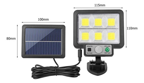 Lámpara Led Solar De Pared Dividida, 3 Modos, Lámparas Con