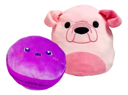 Peluche Reversible Super Squeeshy Dulces Mascotas Color Rosa