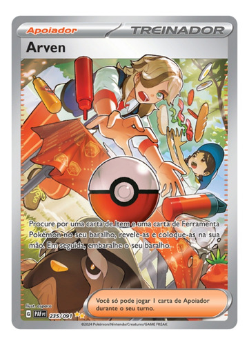 Carta Pokémon Arven Full Art Destinos De Paldea - Ev 4.5