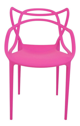 Cadeira de jantar Top Chairs Top Chairs Allegra, estrutura de cor  rosa, 6 unidades