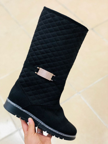 Bota Con Borreguita Frio Mujer Invierno Calientita Botin 