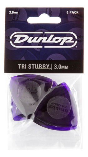 Kit 6 Palhetas Dunlop Tri Stubby Lexan - 473p Tamanho 3.00