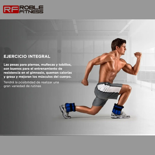 Imagen 4 de 9 de Tobillera Con Peso Ergonomica Neoprene 2 Kg C/u Precio Par