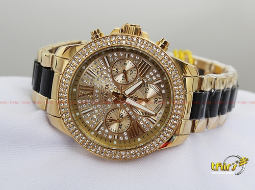 Invicta Angel Feminino 24125 - Banh Ouro 18 K Cristais Crav