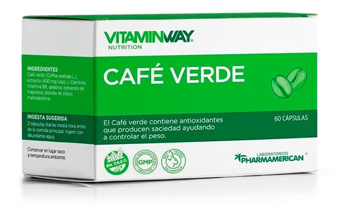 Cafe Verde Vitamin Way Suplemento Dietario X 60 Capsulas