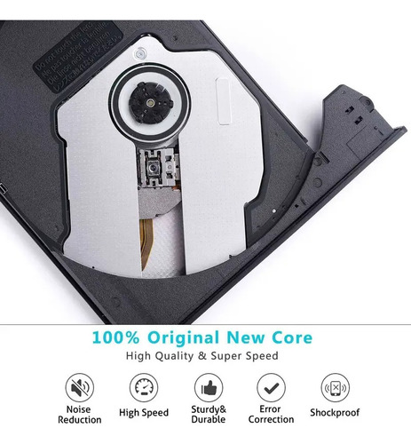 Unidad Externa De Cd Y Dvd Para Pc, Portátil, Grabadora, Lec