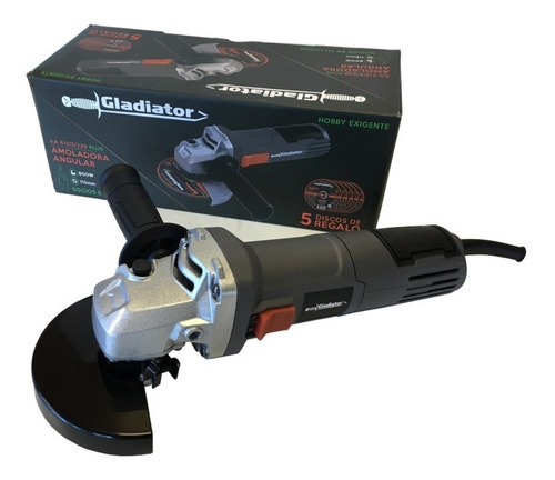 Esmeril Angular 4.1/2'' 800 W Gladiator Aa615/5 + Discos