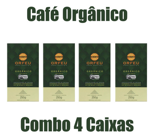 Kit 1kg Café Orfeu Especial Orgânico Sustentável Premiado