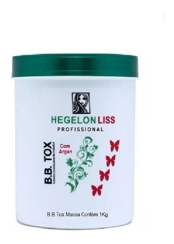 2 Potes Botox B.b Tox  Massa Hegelon Liss 1kg Profissional 