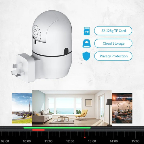 Imagen 8 de 9 de Fralugio Camara Seguridad Wifi Ptz 1080p 360° Nocturna Plug