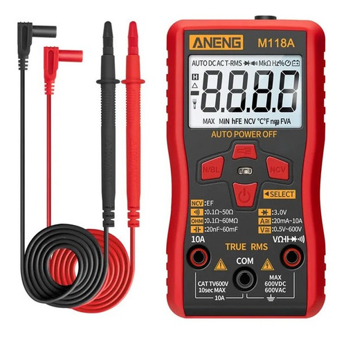 Tester Multímetro Digital M118 Mide Capacitancia 60.000uf.