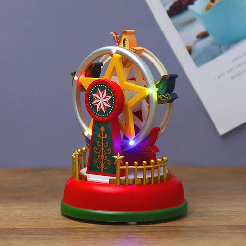 Adorno De Regalo Con Forma De Noria Giratoria Con Música Bri
