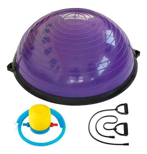 Medio Balón Bosu Ak.sport 60cm Con Manillas Morado