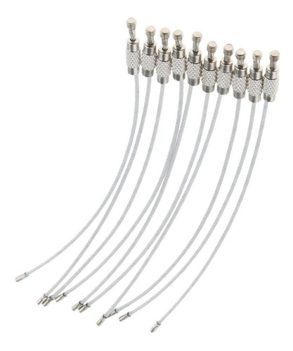 10pcs Cable Cable Loop Etiqueta De Equipaje Bucles Acero