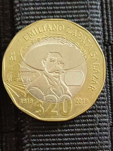 Moneda De 20 Emiliano Zapata Salazar 1919-2019