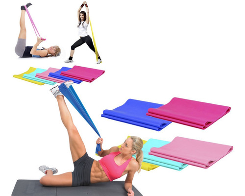 Imagen 2 de 8 de Banda Elástica Tipo Theraband Colores Gym Yoga Rehabilita Of