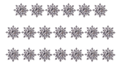 20 Piezas De Diamantes De Imitación Posterior Sin Perla