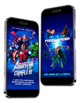 Comprar Video Invitación Avengers Los Vengadores Animado - Premium Los Vengadores