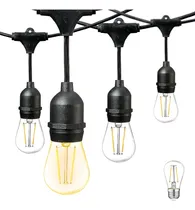 Comprar Guirnalda Guia Luces Jardin Lamparitas Led E27 Reforzadas Luz Blanco Cálido