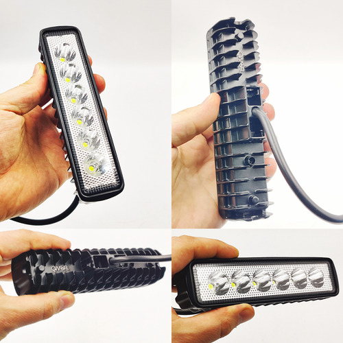 Kit 6 Farol De Milha Led Mini Barra Universal 18w Carro Moto