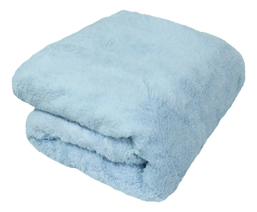 Cobija Para Bebe Calientita Frazada Suave Cobertor Infantil Felpa Azul Claro