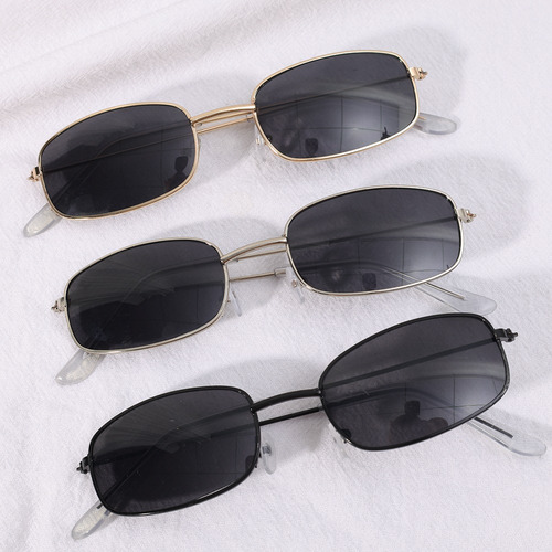 Gafas De Sol Rectangulares Con Pantalla De Espejo De Metal U