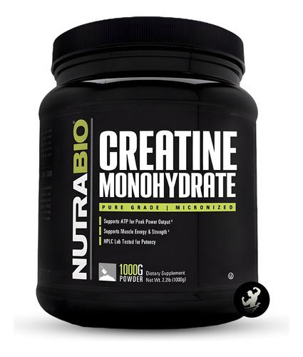 Creatina Monohidratada 1 Kg Nutrabio, Grado Farmacéutico