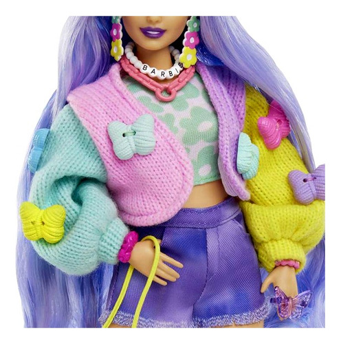 Boneca Barbie Extra Jaqueta Borboleta 20 Hkp95 Mattel