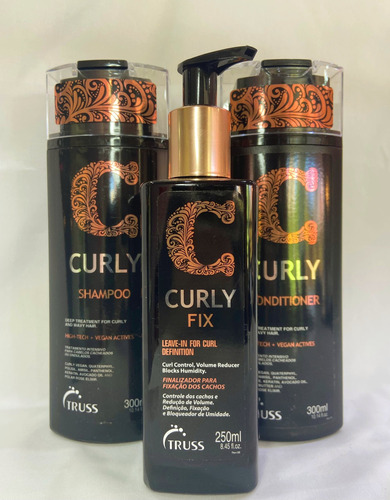 Truss Curly Shampoo Condicioner + Curly Fix Cabellos Rizados