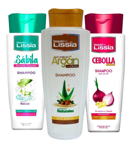 Shampoo Sabila Argan Cebolla 425ml Lissia Biotina Keratina