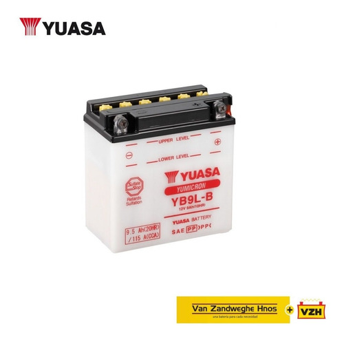 Bateria Para Motos Yuasa Yb9l-b 12v 9ah Vzh Srl