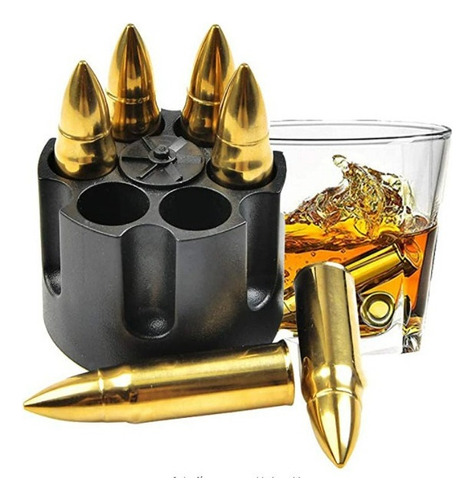 Reusable Ice Cubes Golden Xl Whiskey 6 Stainless Steel .