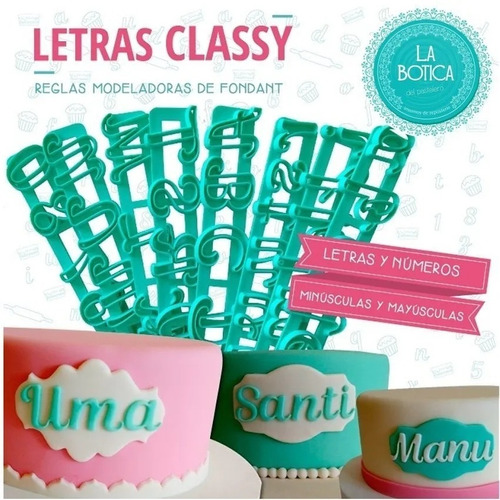 Imagen 5 de 8 de Cortante Letra Classy (mayus+min) Numeros La Botica Belgrano