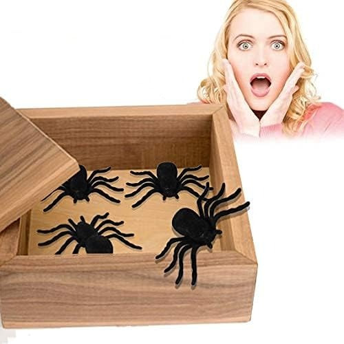 Pack 6 Arañas Para Halloween Pequeñas Decoracion Broma Susto