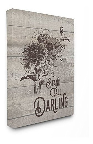 Stupell Industries Stand Tall Darling Vintage Daisy Canvas W