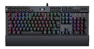 Teclado gamer Redragon Yama K550 QWERTY Outemu Purple inglés US color negro con luz RGB