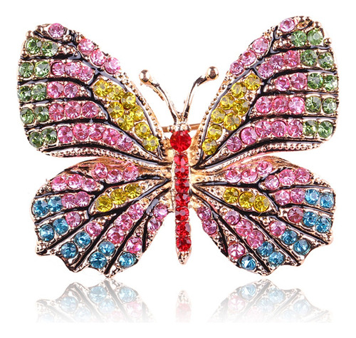 Broche Prendedor Mariposa Cristales