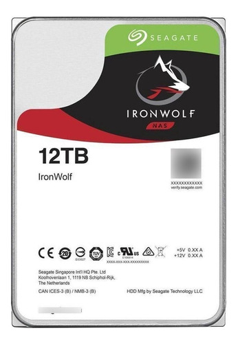 Disco Duro Interno Nas Hdd Ironwolf 3.5  12 Tb