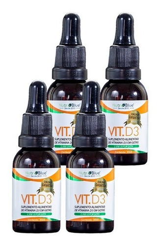 4 Frascos - Vitamina D3 Em Gotas - Promoção + Frete Grátis